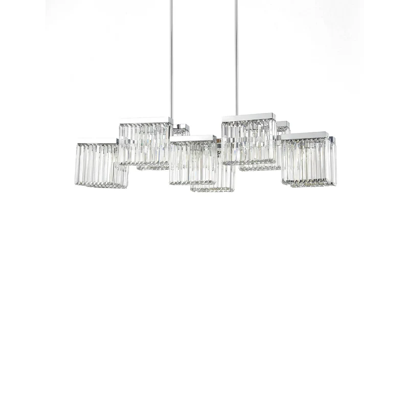 Moderne Kristall Pendelleuchte E14 für Esszimmer – Crystarène