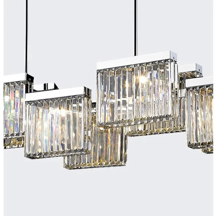 Moderne Kristall Pendelleuchte E14 für Esszimmer – Crystarène