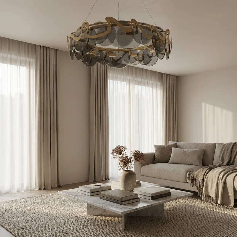 Moderne Pendelleuchte aus Legierung für Wohn- und Schlafzimmer – Miraluxa