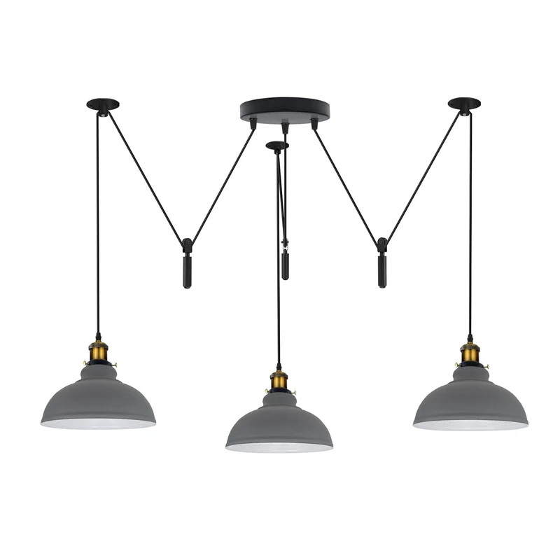 Skulpturale Pendelleuchte – Dezentrale Vintage Hängelampe Loft | Ø 29cm | E27 ~3723