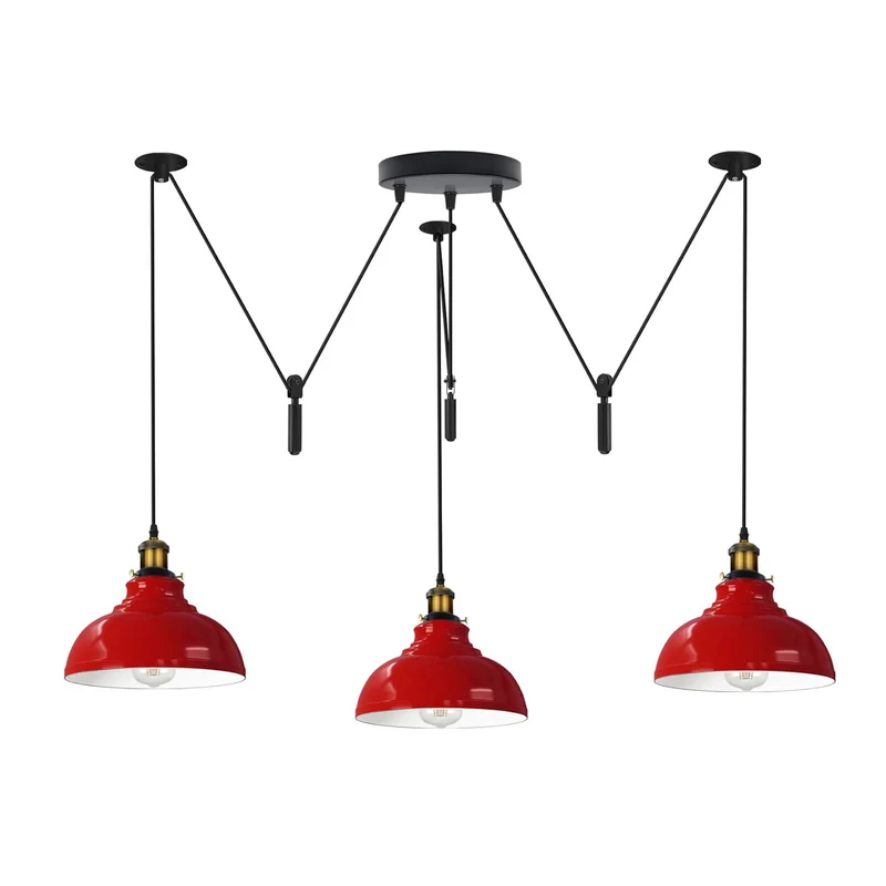 Skulpturale Pendelleuchte – Dezentrale Vintage Hängelampe Loft | Ø 29cm | E27 ~3723