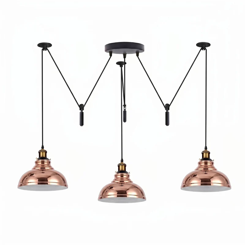 Skulpturale Pendelleuchte – Dezentrale Vintage Hängelampe Loft | Ø 29cm | E27 ~3723
