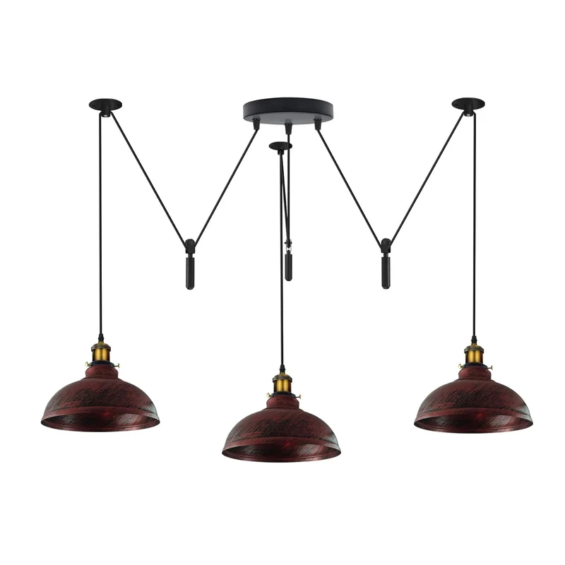 Skulpturale Pendelleuchte – Dezentrale Vintage Hängelampe Loft | Ø 29cm | E27 ~3723