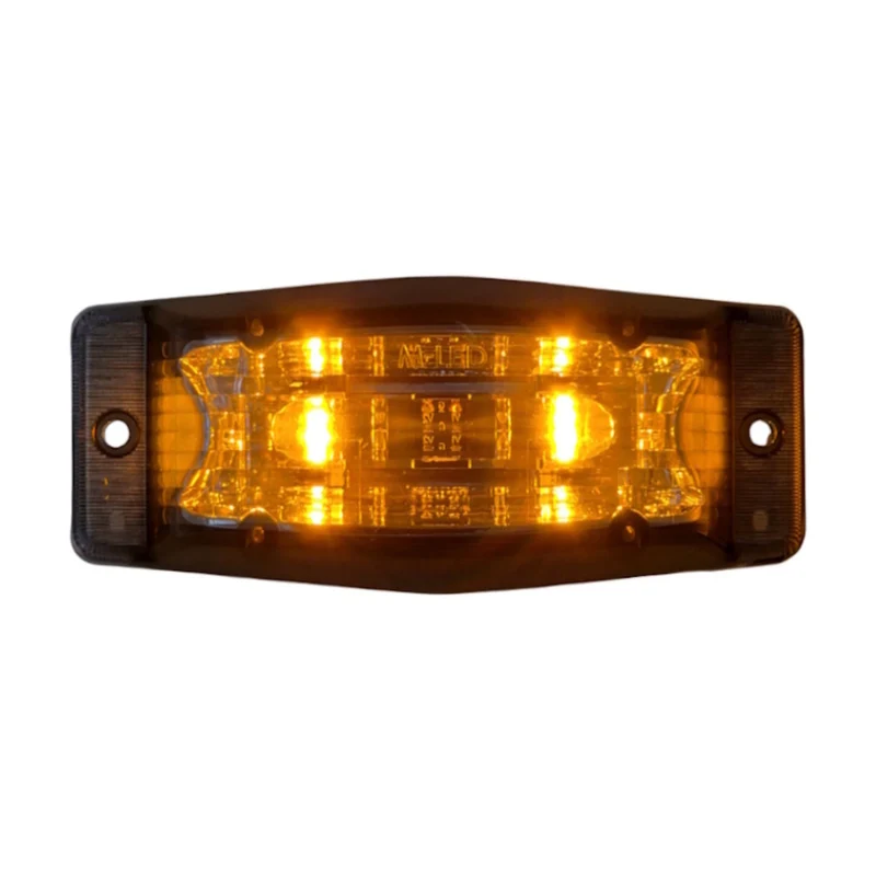Schlanke LED-Doppelbrennerlampe / Zweifarbig mit dunkler Linse