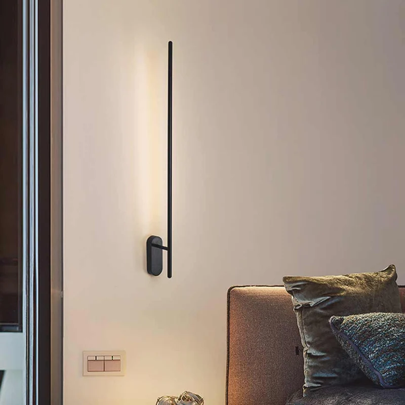 Wall Light Minimalist Linear LED for Picture/Painting, Black