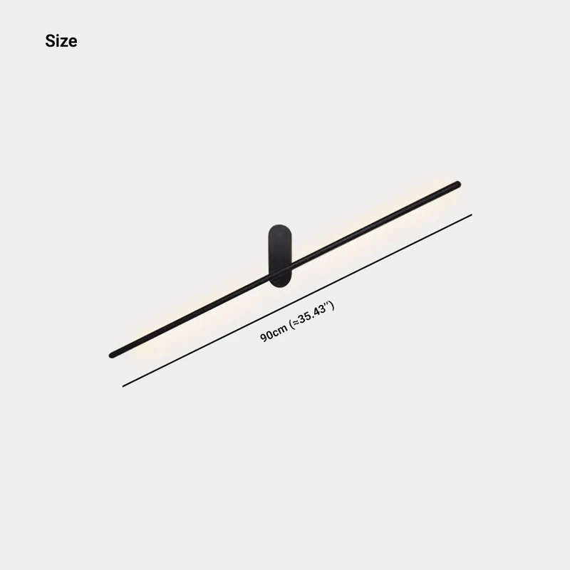 Wall Light Minimalist Linear LED for Picture/Painting, Black
