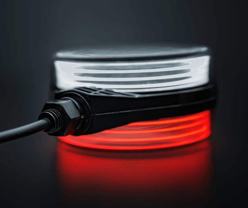 Strands FOR9T Spanische Lutscher-Lichterkette / Bernstein-, weiße und rote LEDs