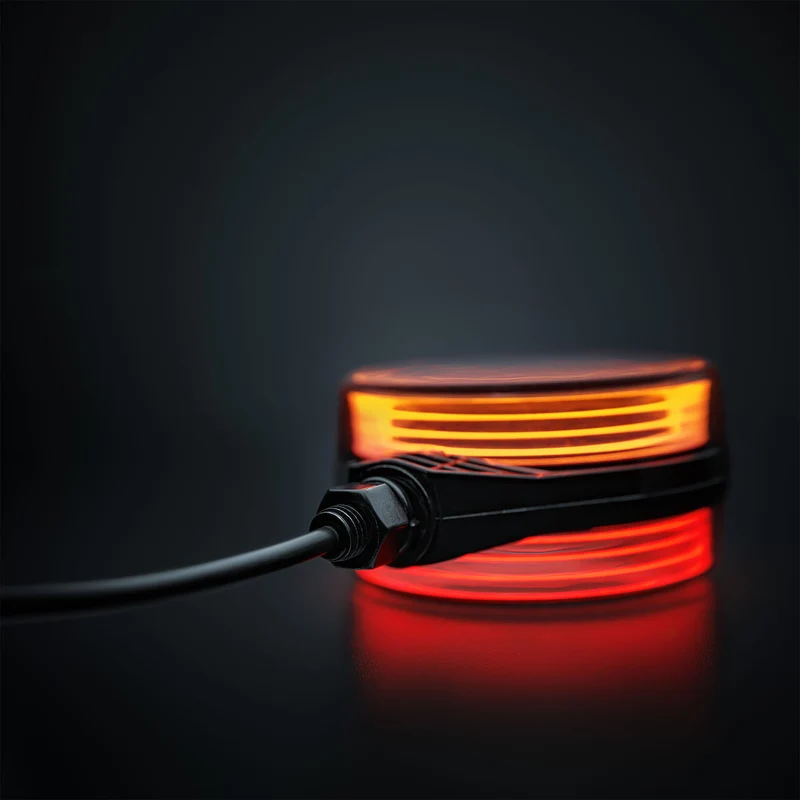 Strands FOR9T Spanische Lutscher-Lichterkette / Bernstein-, weiße und rote LEDs