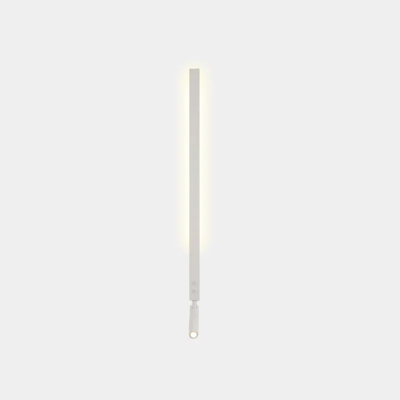 Slim LED Wall Lamp with Adjustable Spotlight, Black / White