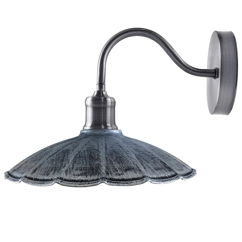 Vintage Wandleuchte Industrie gewellt LEDSONE Wandlampe ~3889