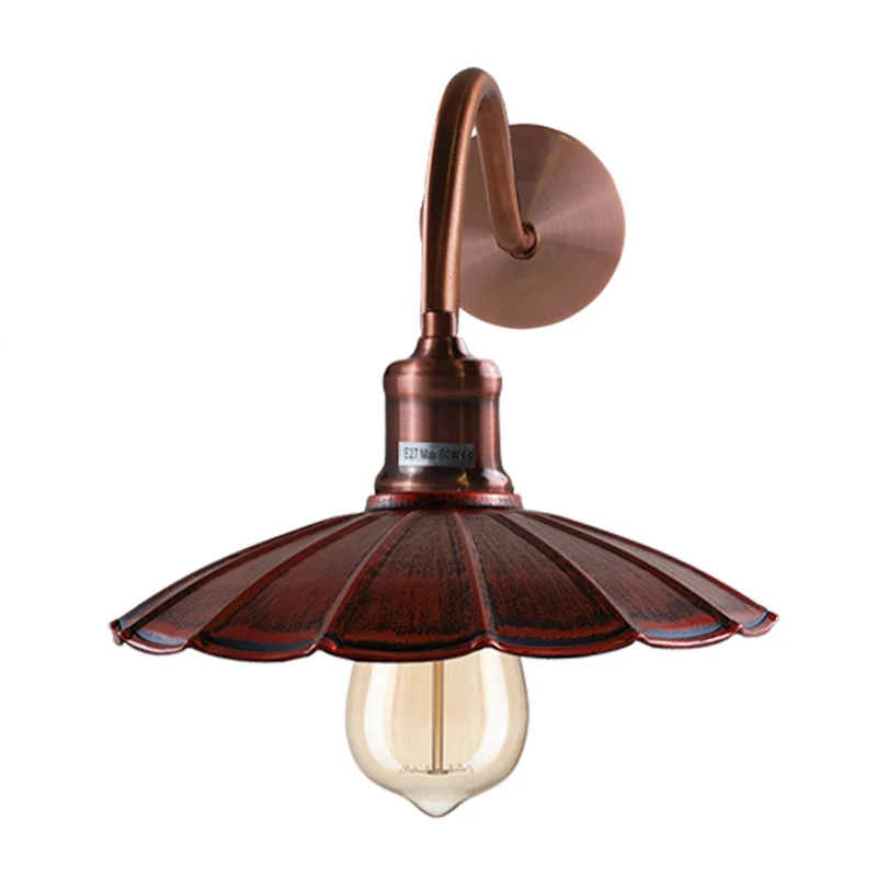 Vintage Wandleuchte Industrie gewellt LEDSONE Wandlampe ~3889