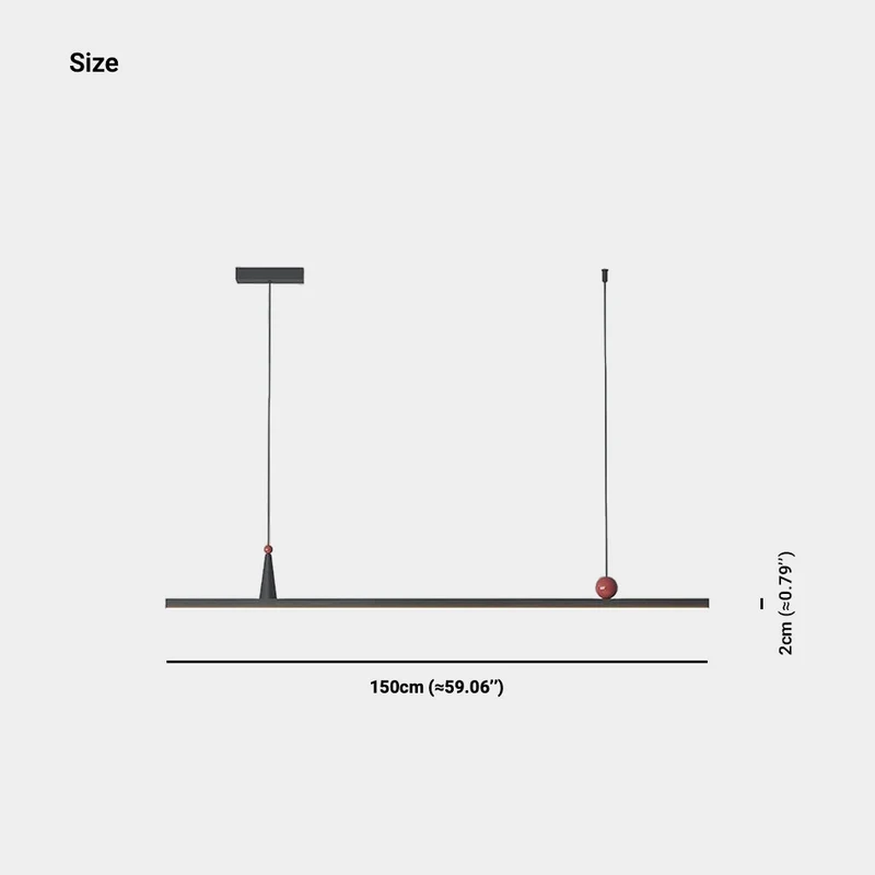 Pendant Light Geometric Horizontal Linear LED