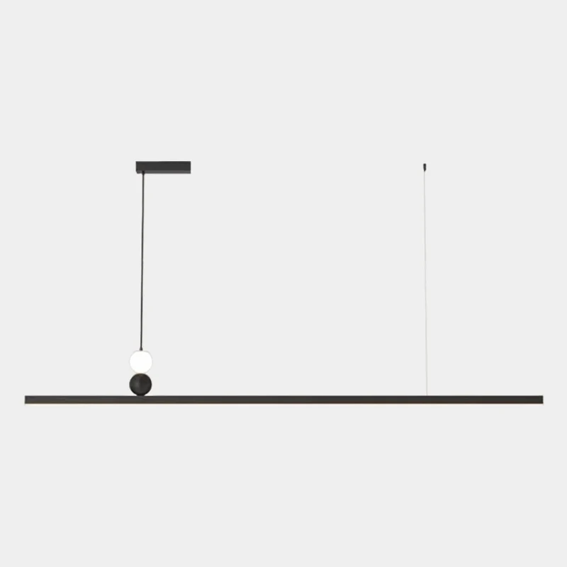 Pendant Light Linear Dimmable LED for Dining Table, Black / White