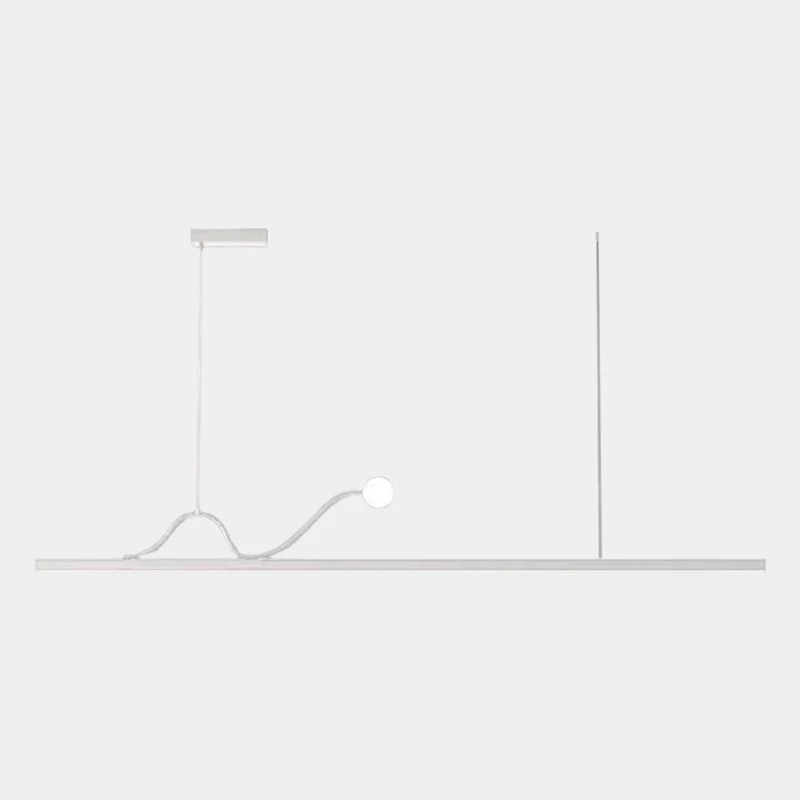 Pendant Light Linear Dimmable LED for Dining Table, Black / White