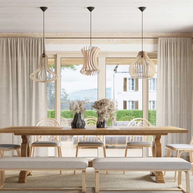 Hängeleuchte aus Holz ORIANA