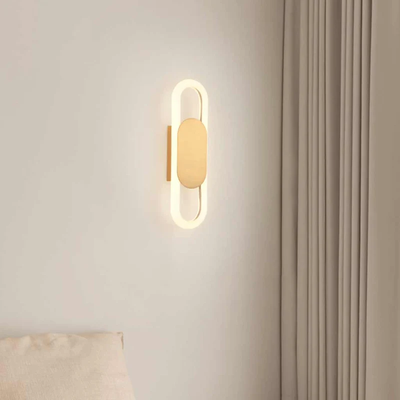 Wall Sconce Light Modern Geometric Oval LED, 2 Colors