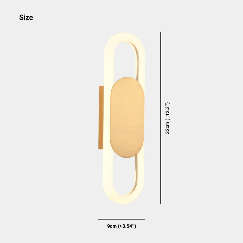 Wall Sconce Light Modern Geometric Oval LED, 2 Colors