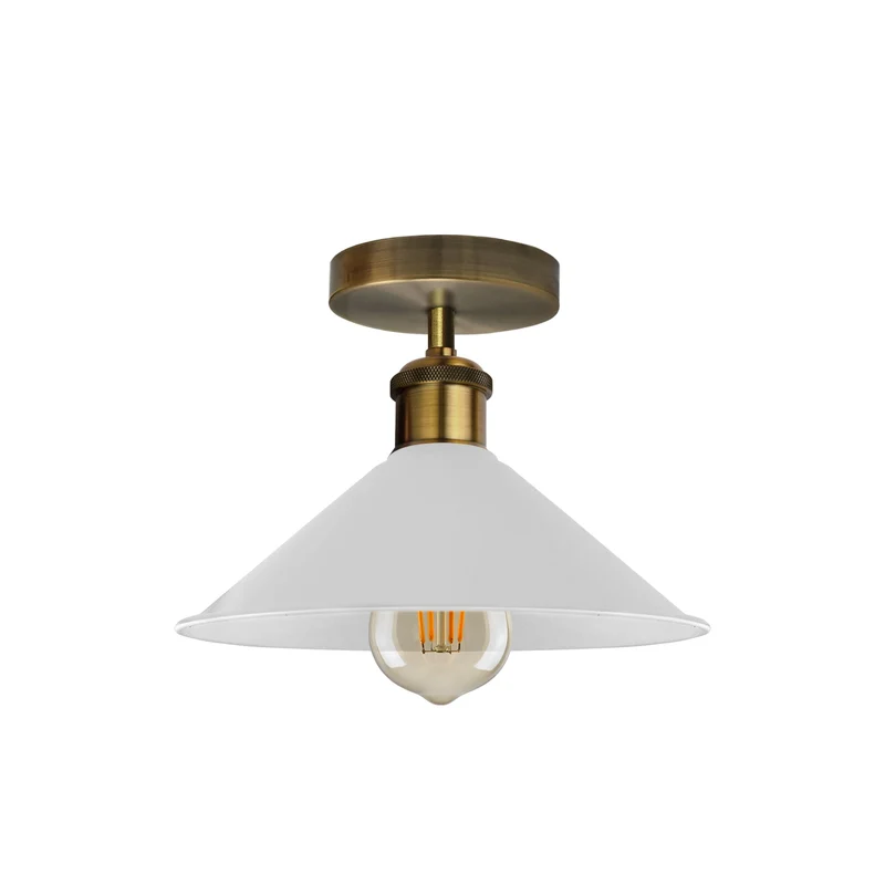 Unterputz Deckenleuchte – Vintage Trichter Deckenlampe Küche | Ø22cm | E27 ~3927