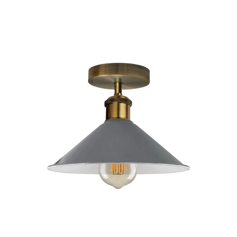 Unterputz Deckenleuchte – Vintage Trichter Deckenlampe Küche | Ø22cm | E27 ~3927