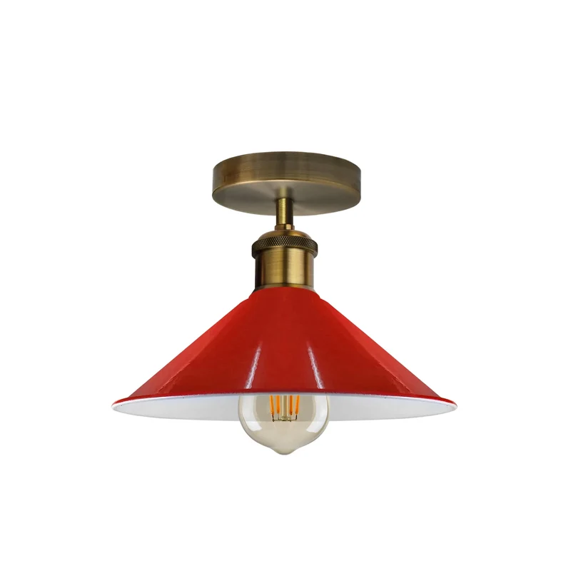 Unterputz Deckenleuchte – Vintage Trichter Deckenlampe Küche | Ø22cm | E27 ~3927