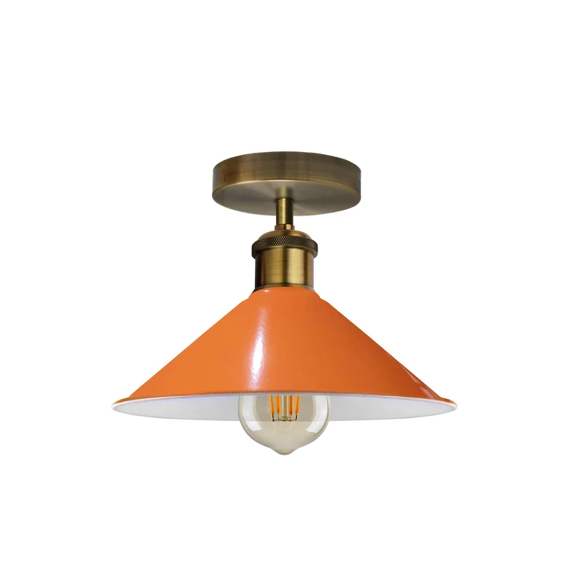 Unterputz Deckenleuchte – Vintage Trichter Deckenlampe Küche | Ø22cm | E27 ~3927