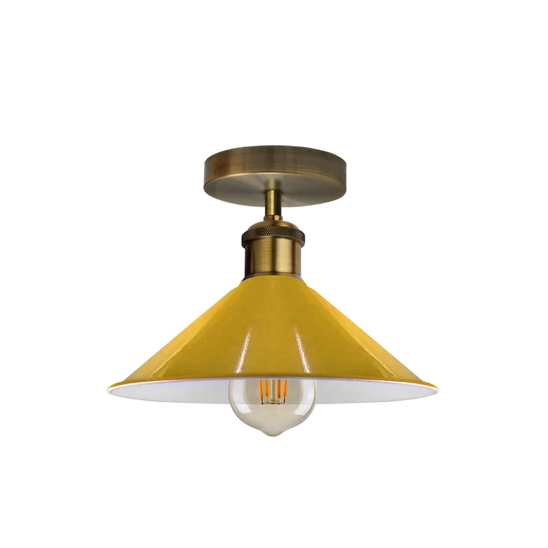 Unterputz Deckenleuchte – Vintage Trichter Deckenlampe Küche | Ø22cm | E27 ~3927
