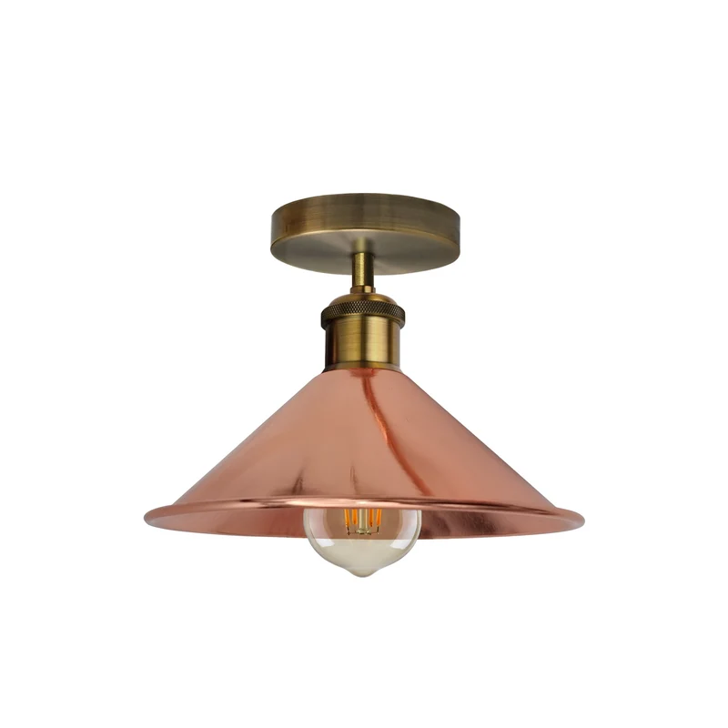 Unterputz Deckenleuchte – Vintage Trichter Deckenlampe Küche | Ø22cm | E27 ~3927