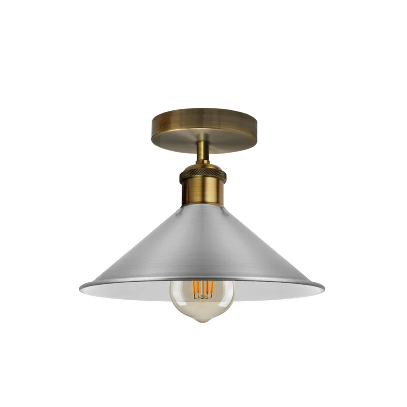 Unterputz Deckenleuchte – Vintage Trichter Deckenlampe Küche | Ø22cm | E27 ~3927