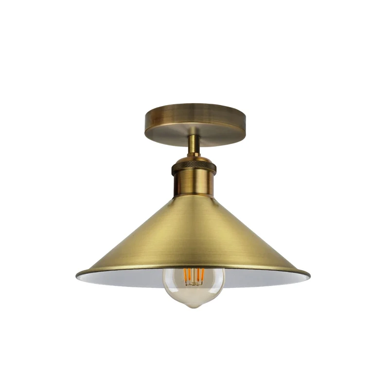 Unterputz Deckenleuchte – Vintage Trichter Deckenlampe Küche | Ø22cm | E27 ~3927