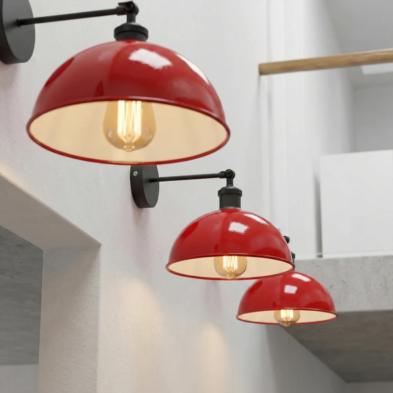 Gelenk Wandleuchte Schwarz – Industrie Loft Nachttisch Leselampe | Ø21cm | E27 ~3924