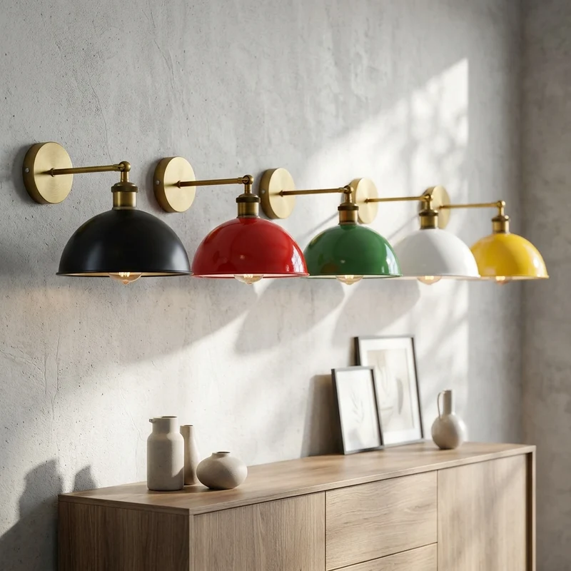 Bauhaus Wandleuchte – Vintage Gelenk Wandlampe Industrial | Ø 21cm | E27 ~3923
