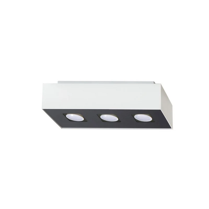 Minimalistische weiße Deckenleuchte mit 3 Lichtern – Hesperis