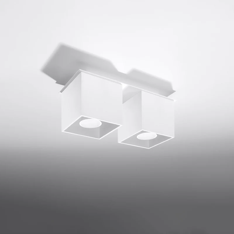 Design-Deckenleuchte Aluminium Weiß Doppelstrahl – Nerion
