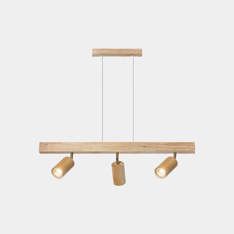 Pendant Track Light Spotlight Linear Wood LED