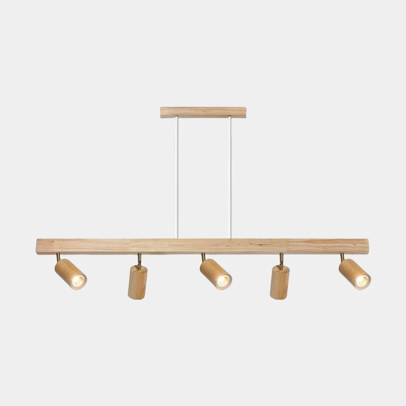 Pendant Track Light Spotlight Linear Wood LED