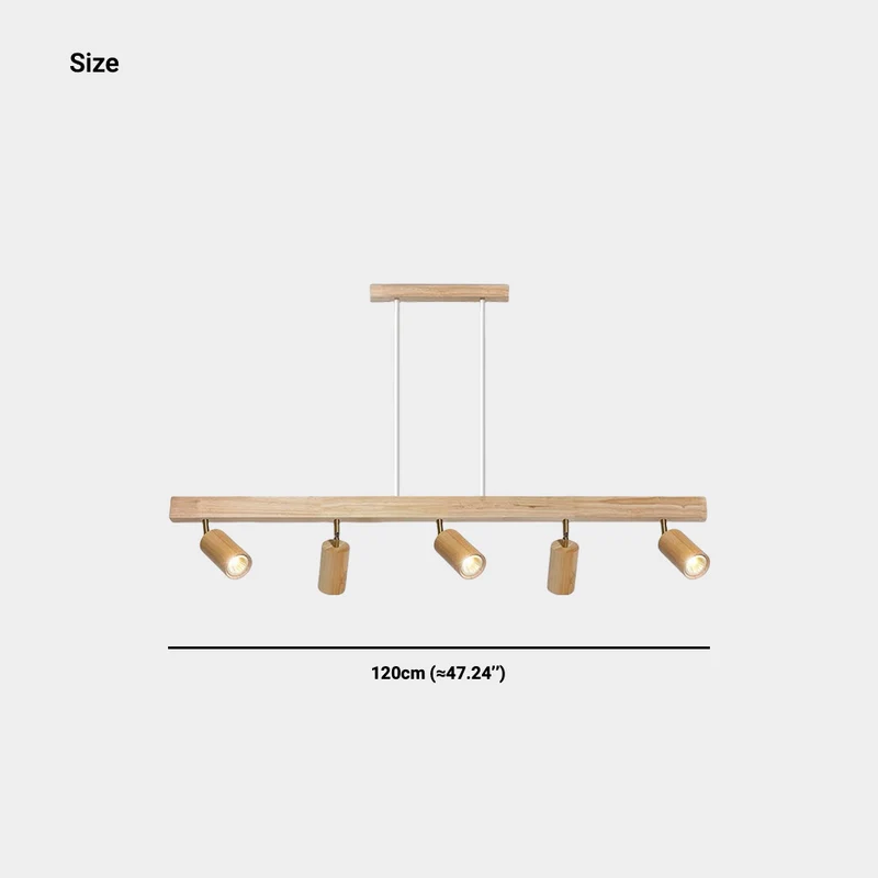 Pendant Track Light Spotlight Linear Wood LED