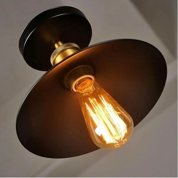 Vintage Fabriklampe – Industrie Unterputz Deckenleuchte Flur ~3920