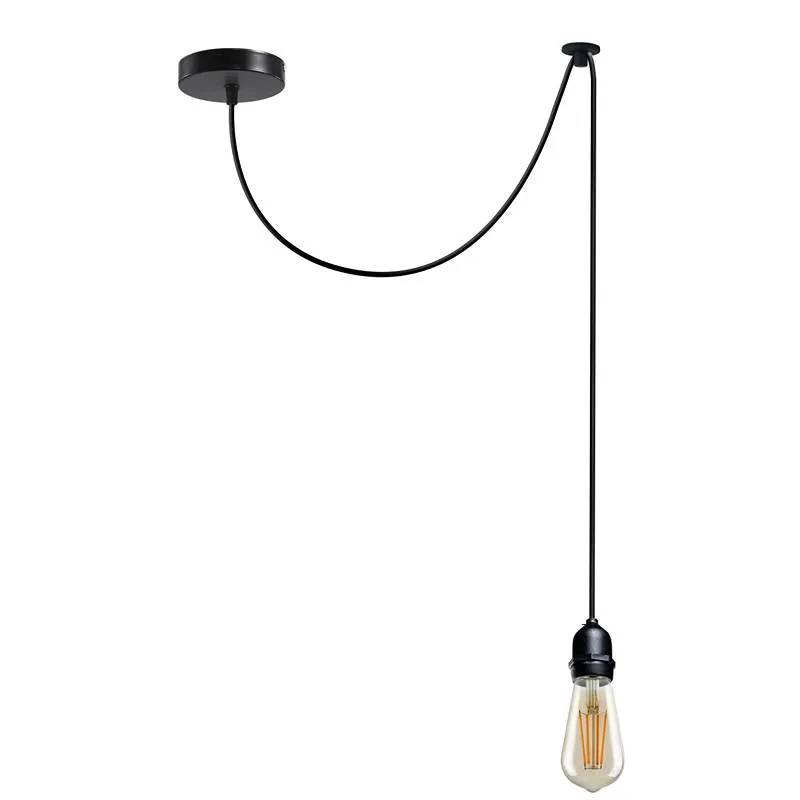 IP44 Hängeleuchte Außen E27 Schwarz 2m kabel Dezentral Pendelleuchte ~3917