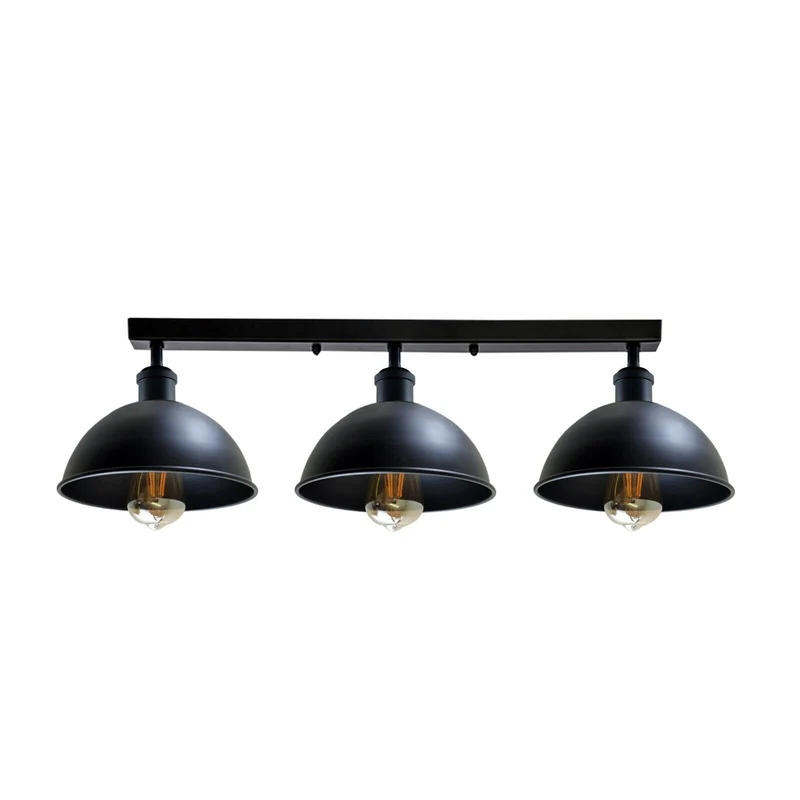 Industrie Billardleuchte – 3-flammiger Vintage Deckenbalken ~3915