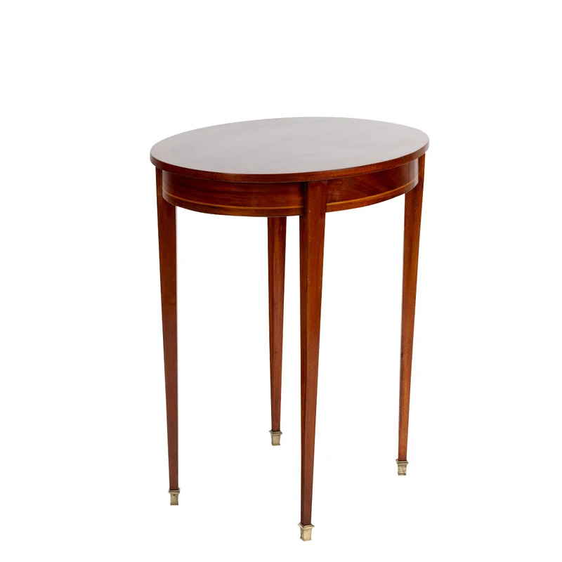 Klassizismus Beistelltisch Mahagoni, Oval