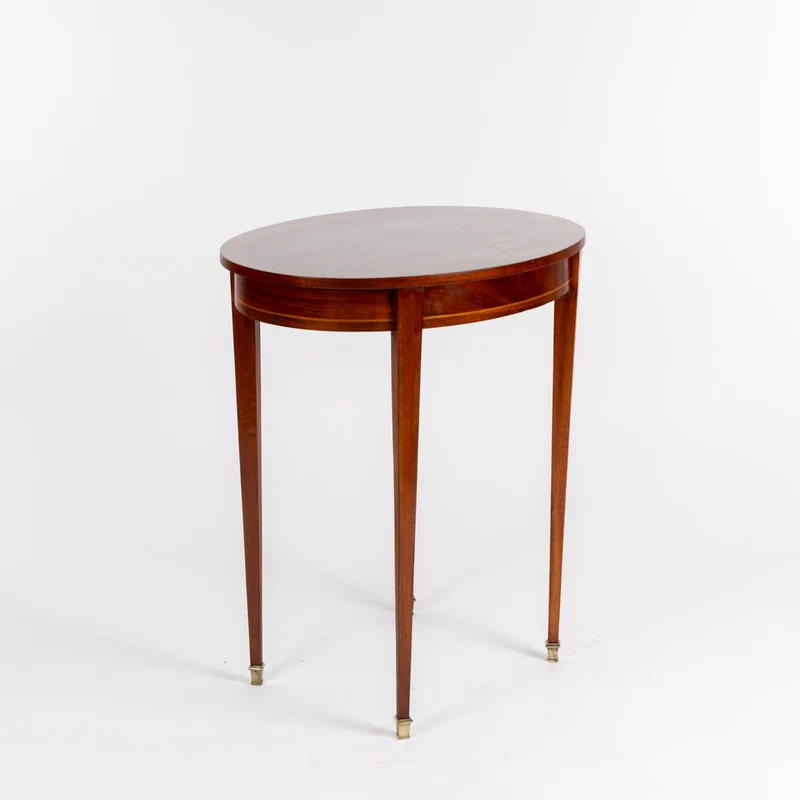 Klassizismus Beistelltisch Mahagoni, Oval