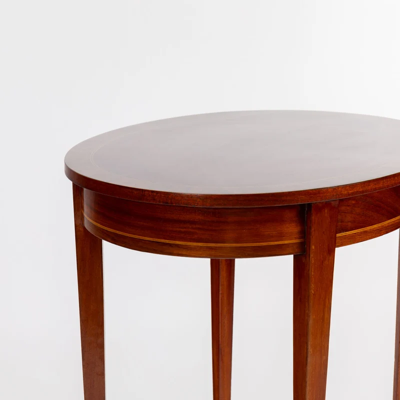 Klassizismus Beistelltisch Mahagoni, Oval