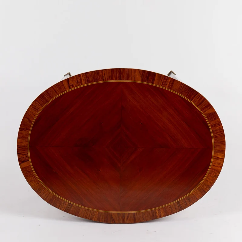 Klassizismus Beistelltisch Mahagoni, Oval