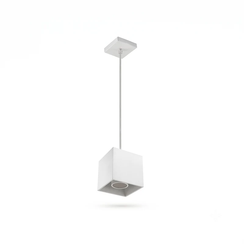 Hängeleuchte Würfel Aluminium weiß modern – Asterion