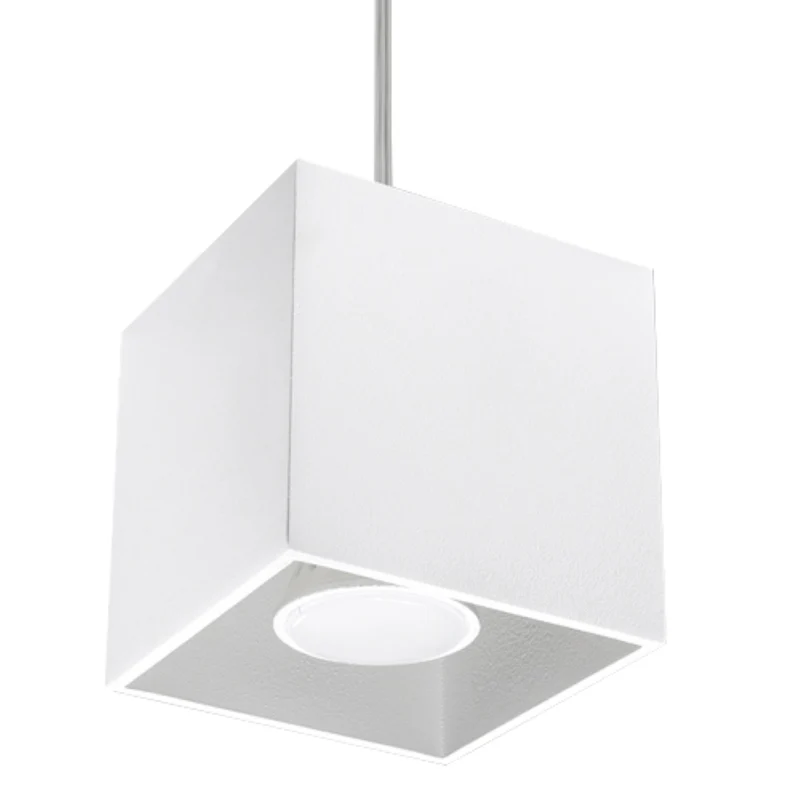 Hängeleuchte Würfel Aluminium weiß modern – Asterion