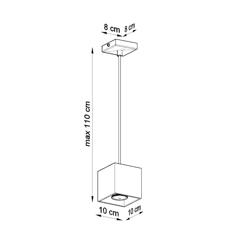 Hängeleuchte Würfel Aluminium weiß modern – Asterion