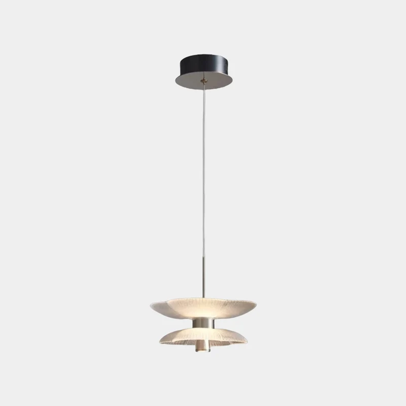 Hanging Pendant Light Glass Double-Layer Floral LED