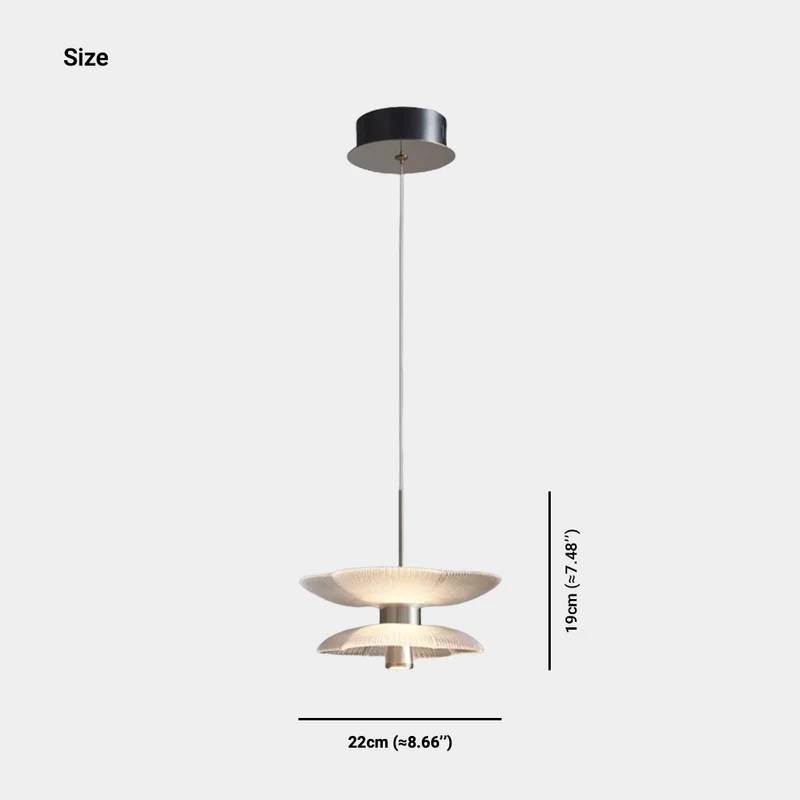 Hanging Pendant Light Glass Double-Layer Floral LED