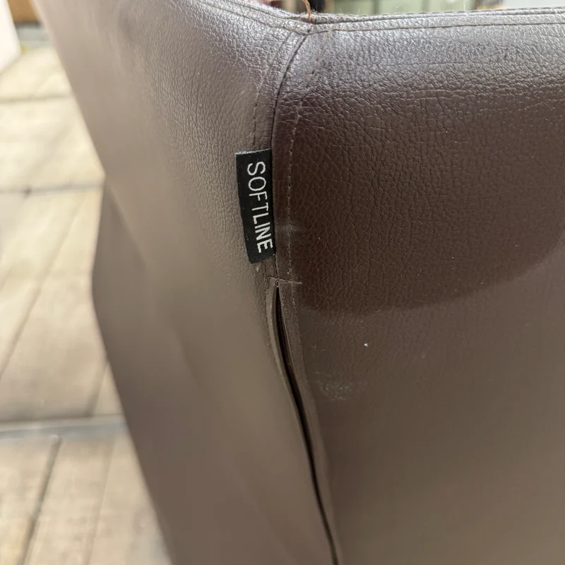 Softline Basket Sofa 2-Sitzer Dunkelbraun Leder Design Couch Gebraucht
