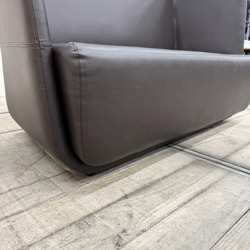 Softline Basket Sofa 2-Sitzer Dunkelbraun Leder Design Couch Gebraucht